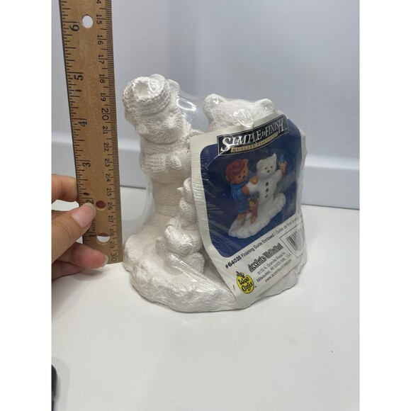 NEW VINTAGE Wee Crafts Accents Unlimited #64028 Bears & Snowman CHRISTMAS - Picture 5 of 7